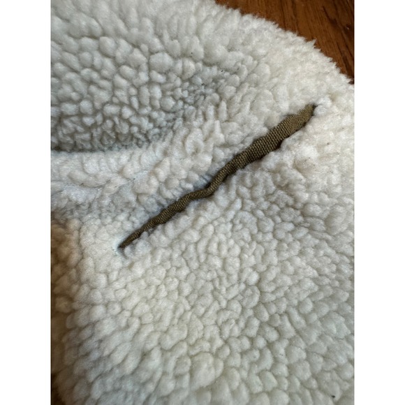 Levis Mens Sherpa Lined Trucker Jacket Olive Brown Canvas Size XL - Picture 9 of 12